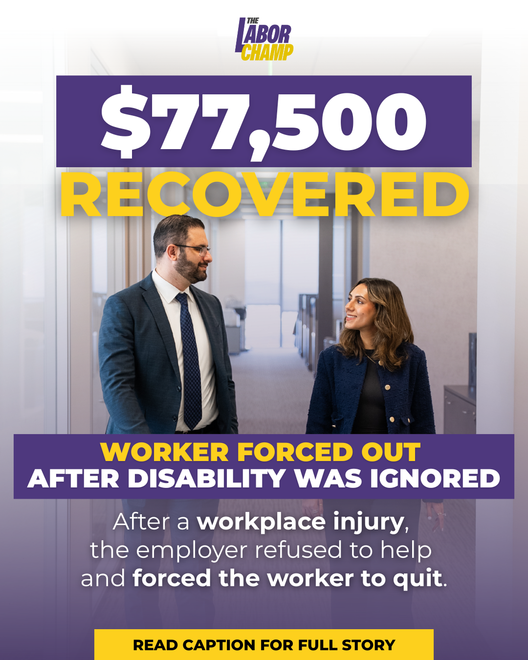 $77,500 Settlement for Disability Discrimination