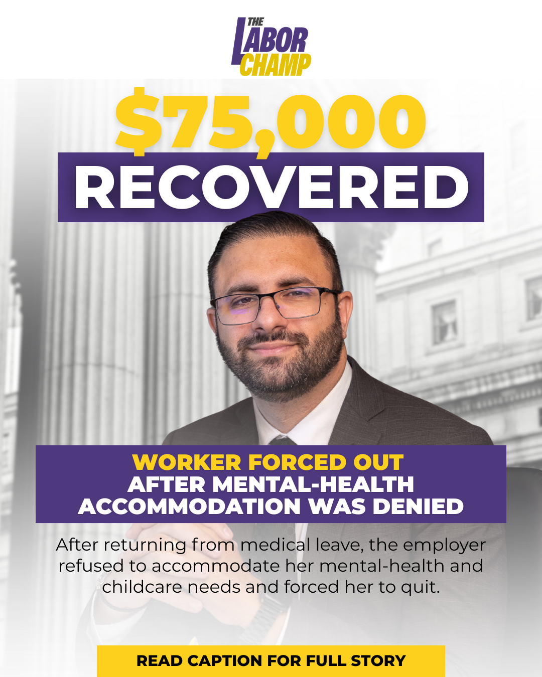 $75,000 Settlement for Mental Health Disability Discrimination