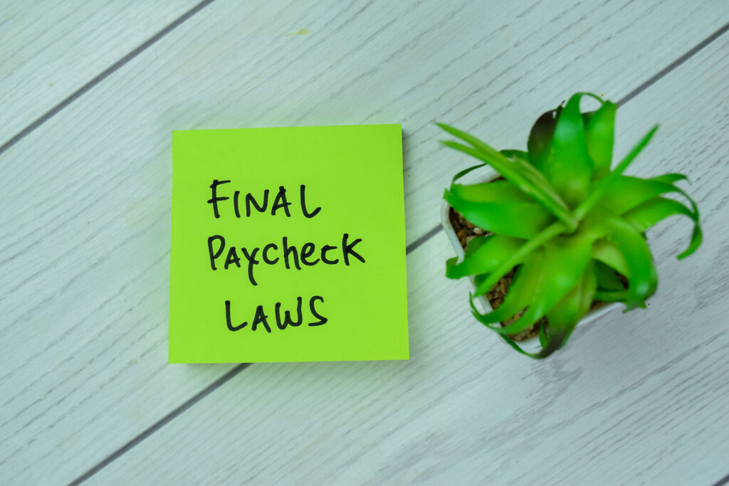 Final Paycheck Laws
